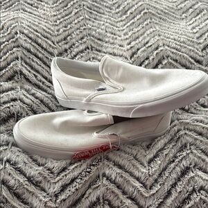 Vans White Slip-On Sneakers